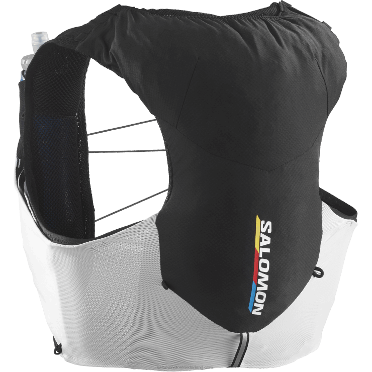 hardloopvest voor heren met bidons inbegrepen - adv skin 5 racevlag Salomon 22DD8307 zwart wit