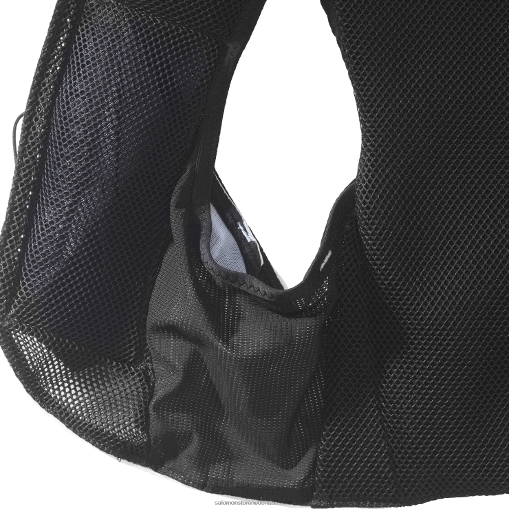 hardloopvest voor heren met bidons inbegrepen - adv skin 5 racevlag Salomon 22DD8307 zwart wit