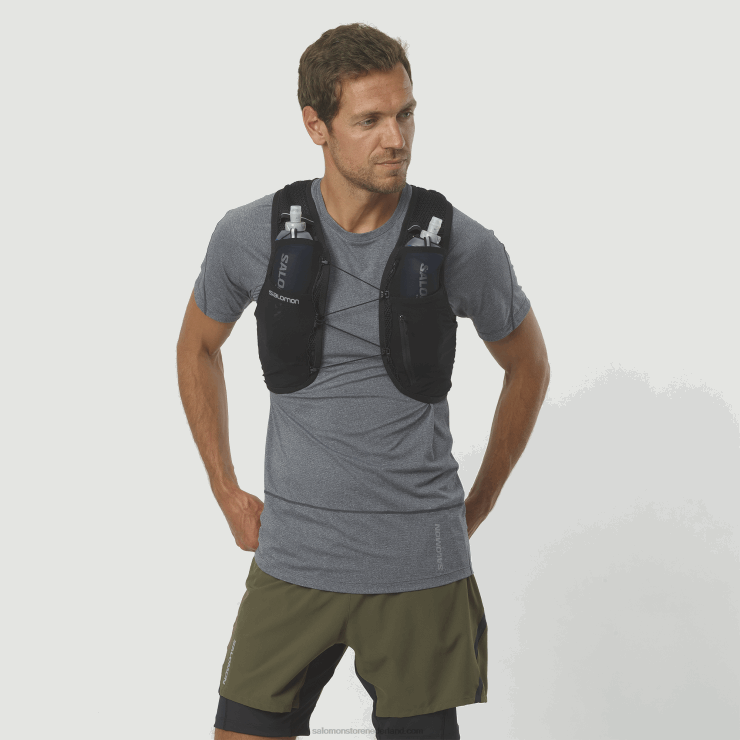 hardloopvest voor heren met kolven inbegrepen - active skin 4 Salomon 22DD8330 zwart