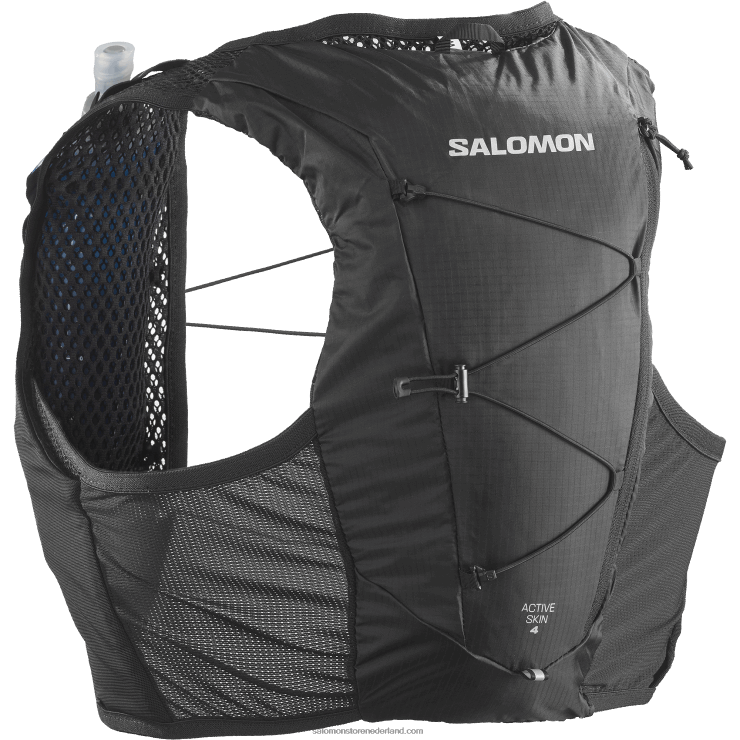 hardloopvest voor heren met kolven inbegrepen - active skin 4 Salomon 22DD8330 zwart