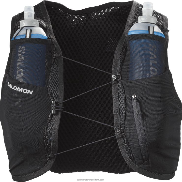hardloopvest voor heren met kolven inbegrepen - active skin 4 Salomon 22DD8330 zwart
