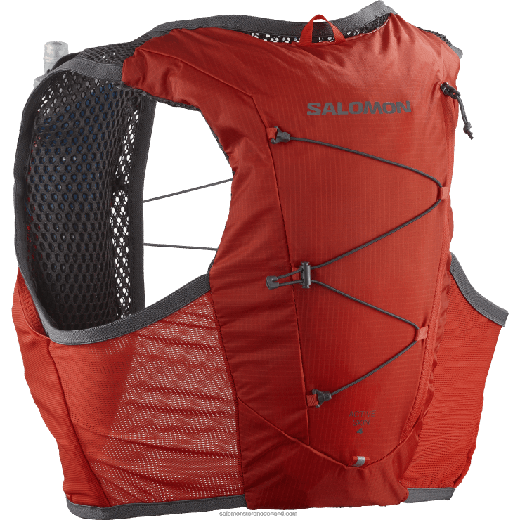 hardloopvest voor heren met kolven inbegrepen - active skin 4 Salomon 22DD8331 vurig rood/ebbenhout