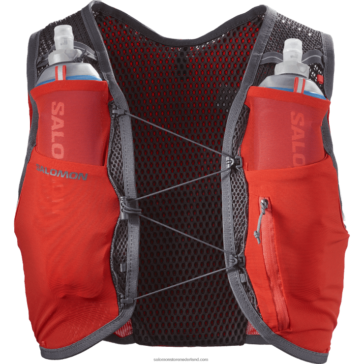 hardloopvest voor heren met kolven inbegrepen - active skin 4 Salomon 22DD8331 vurig rood/ebbenhout