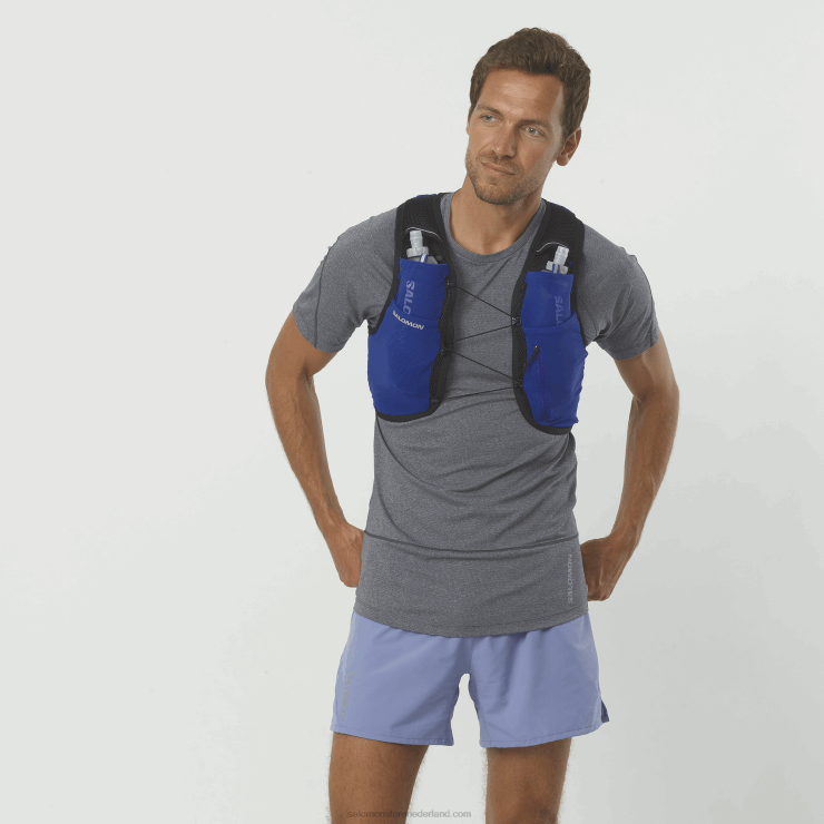 hardloopvest voor heren met kolven inbegrepen - active skin 4 Salomon 22DD8332 surfen op het web/zwart