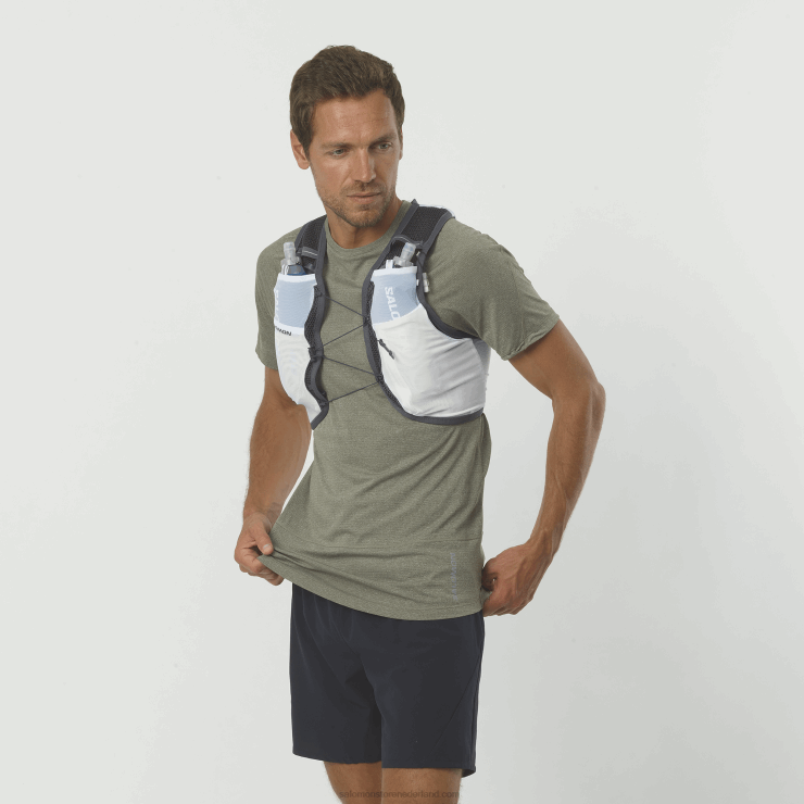 hardloopvest voor heren met kolven inbegrepen - active skin 4 Salomon 22DD8333 wit/ebbenhout