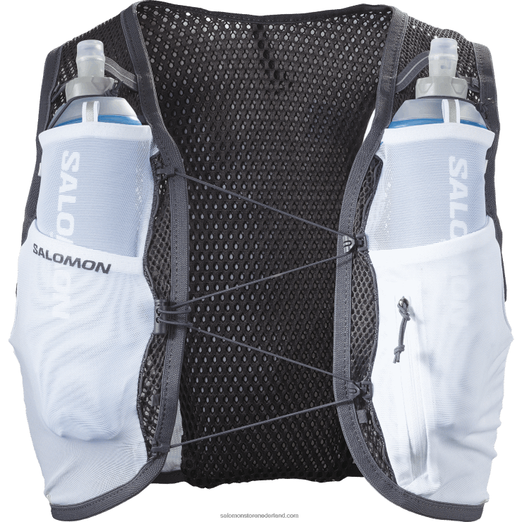 hardloopvest voor heren met kolven inbegrepen - active skin 4 Salomon 22DD8333 wit/ebbenhout