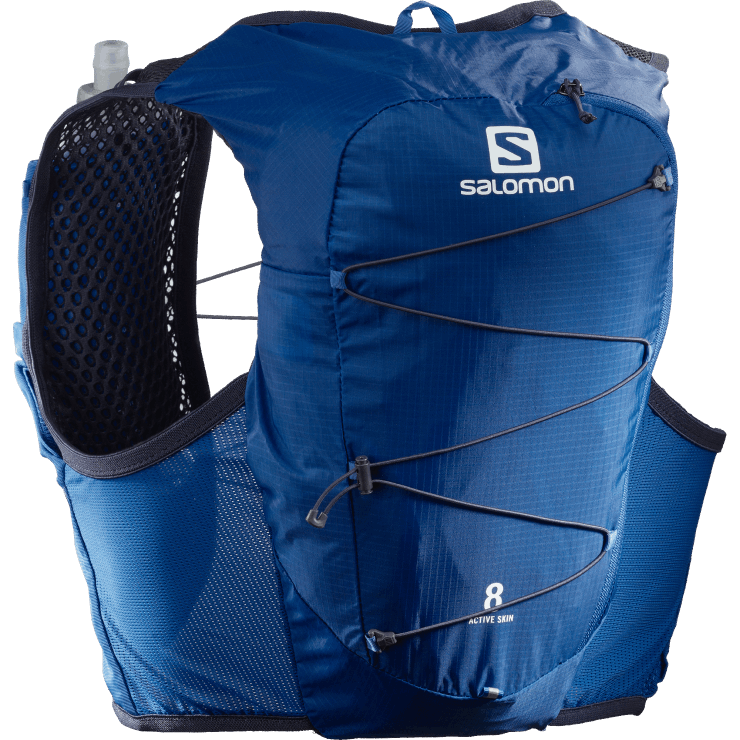 hardloopvest voor heren met kolven inbegrepen - active skin 8 Salomon 22DD8324 nautisch blauw/mood indigo