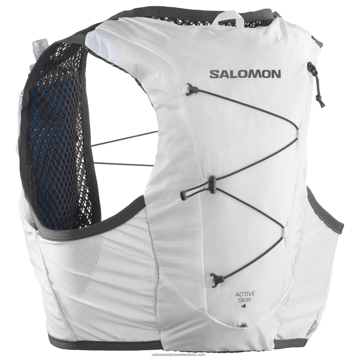 hardloopvest voor heren met kolven inbegrepen - active skin 8 Salomon 22DD8327 wit/ebbenhout