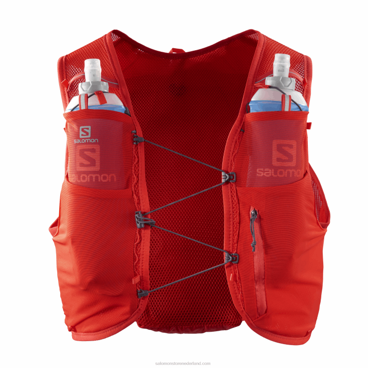 heren hardloopvest - adv hydra vest 8 Salomon 22DD8357 vurig rood