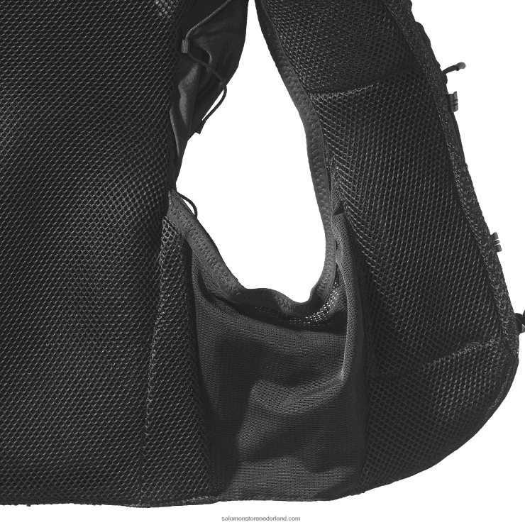 heren hardloopvest met bidons inbegrepen - adv skin 12 Salomon 22DD8301 zwart