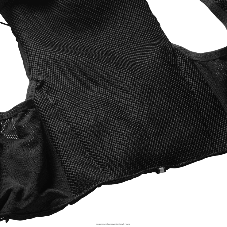 heren hardloopvest met bidons inbegrepen - adv skin 12 Salomon 22DD8301 zwart