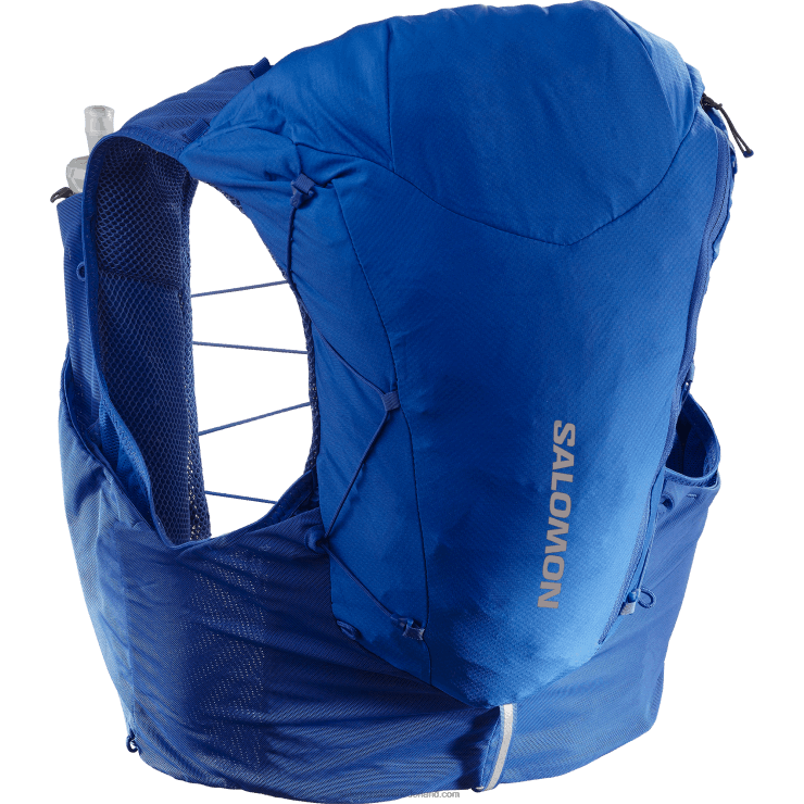 heren hardloopvest met bidons inbegrepen - adv skin 12 Salomon 22DD8302 nautisch blauw/ebbenhout/wit