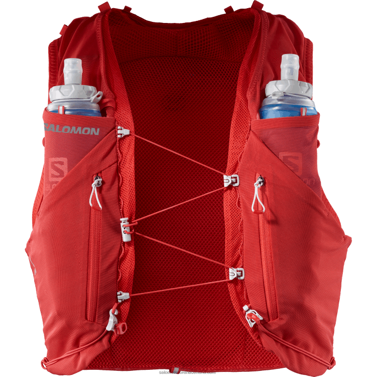 heren hardloopvest met bidons inbegrepen - adv skin 12 Salomon 22DD8303 gojibes/ebbenhout