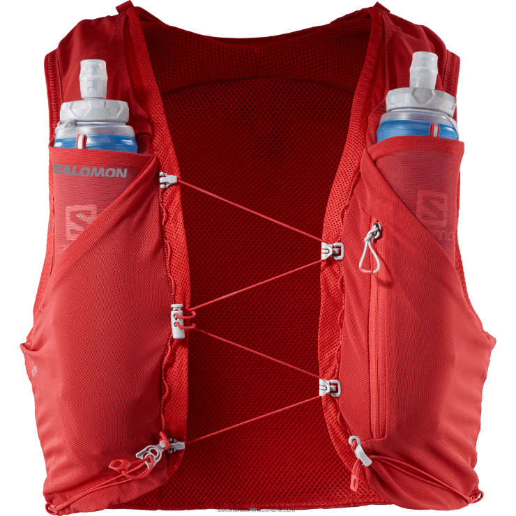 heren hardloopvest met bidons inbegrepen - adv skin 5 Salomon 22DD8320 gojibes/ebbenhout