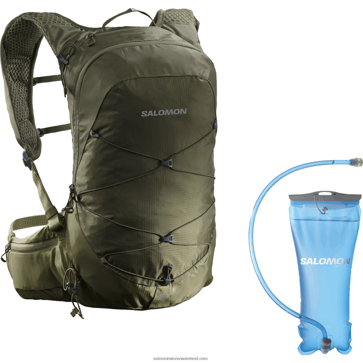 heren wandeltas - xt 15 blaas Salomon 22DD8378 olijf nacht/martini olijf