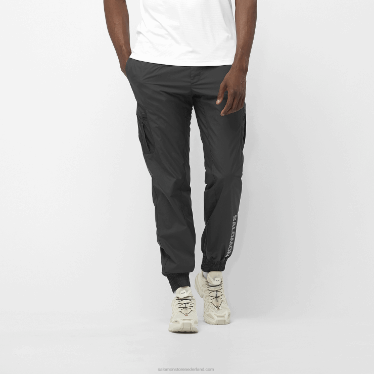 herenbroek - equipe Salomon 22DD8247 diep zwart/wit