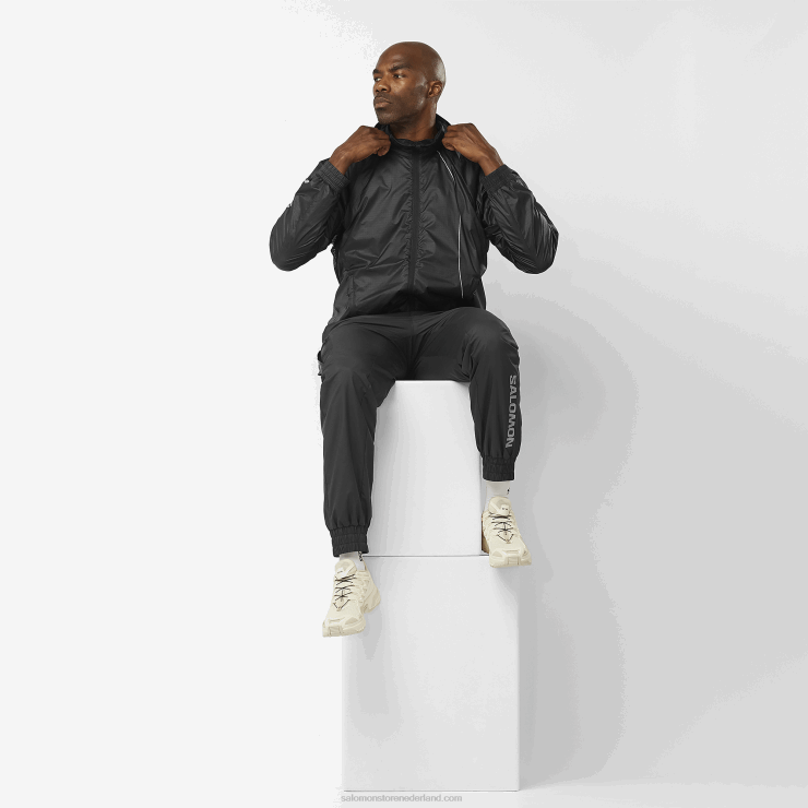 herenbroek - equipe Salomon 22DD8247 diep zwart/wit