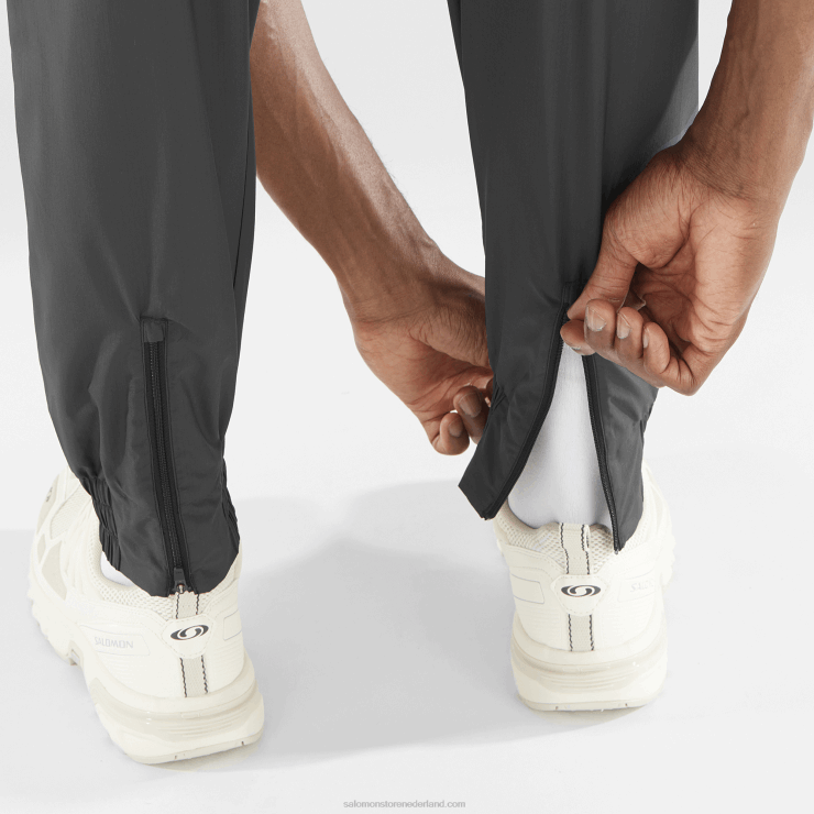 herenbroek - equipe Salomon 22DD8247 diep zwart/wit