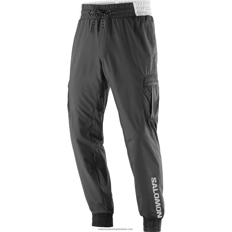 herenbroek - equipe Salomon 22DD8247 diep zwart/wit