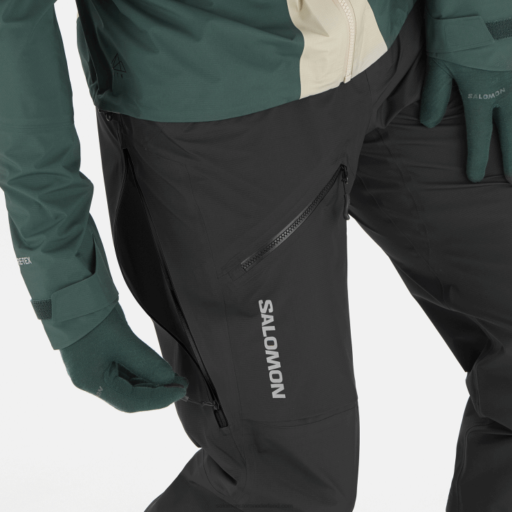 herenbroek - mtn gore-tex Salomon 22DD8256 diep zwart