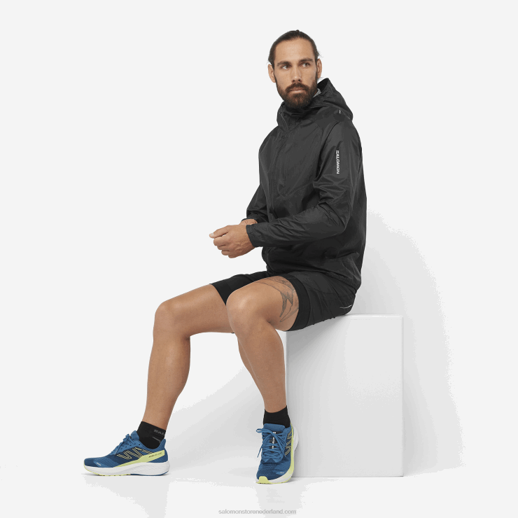 herenshort - gekruist twinskin Salomon 22DD8300 zwart