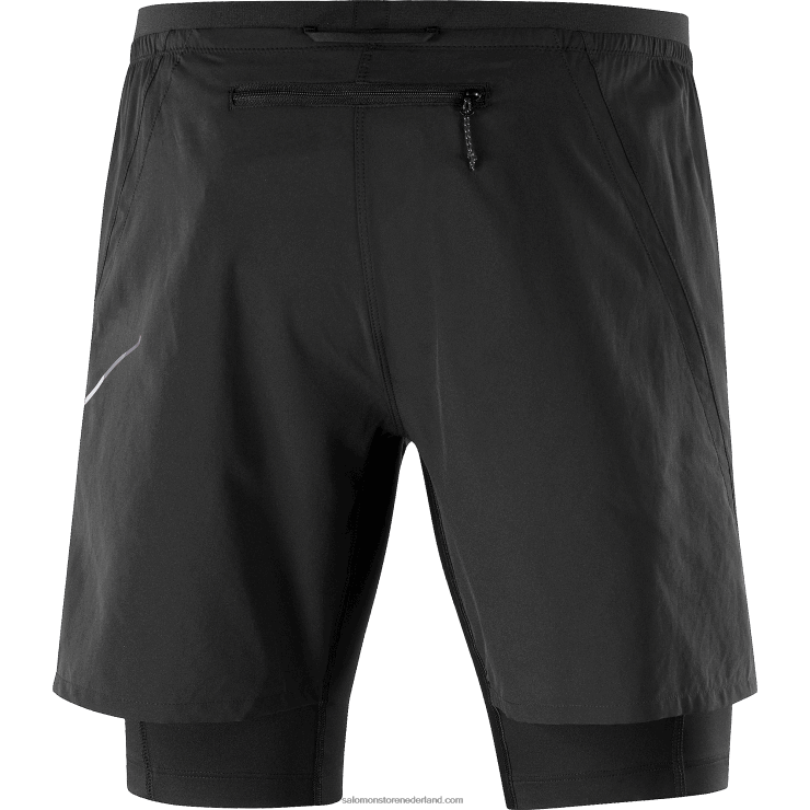 herenshort - gekruist twinskin Salomon 22DD8300 zwart