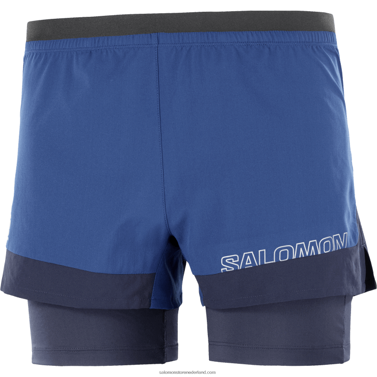 herenshort - kruis 2in1 Salomon 22DD8283 marine pioen/nachthemel