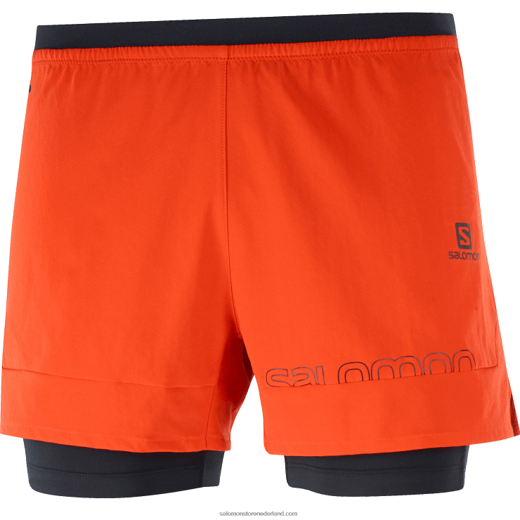 herenshort - kruis 2in1 Salomon 22DD8284 vurig rood