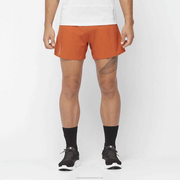 herenshorts - kruis 5 Salomon 22DD8271 gebrande oker