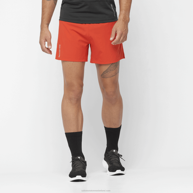 herenshorts - kruis 5 Salomon 22DD8275 vurig rood