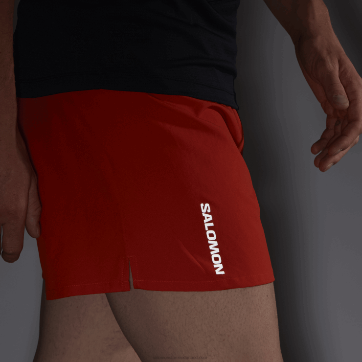 herenshorts - kruis 5 Salomon 22DD8275 vurig rood