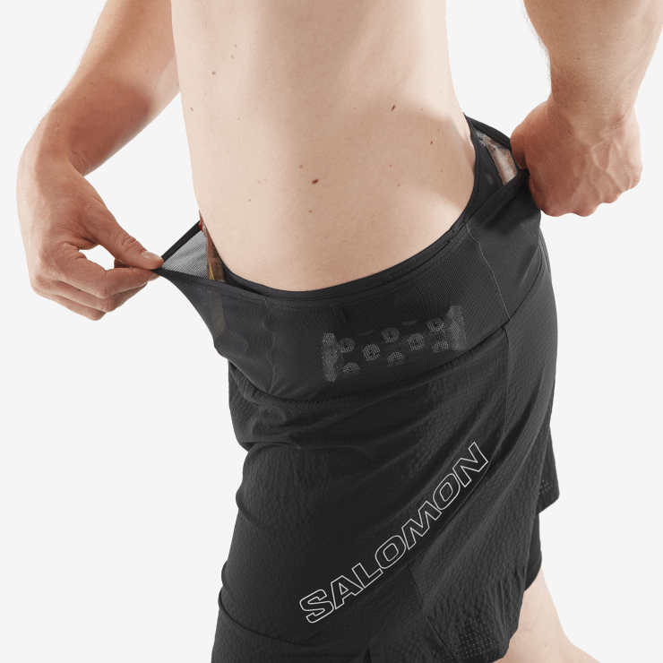 herenshorts - sense aero 2in1 Salomon 22DD8292 diep zwart