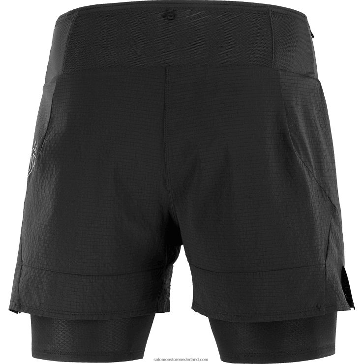herenshorts - sense aero 2in1 Salomon 22DD8292 diep zwart