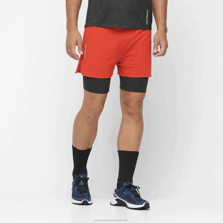 herenshorts - sense aero 2in1 Salomon 22DD8293 vurig rood