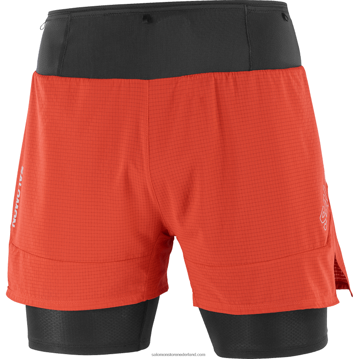 herenshorts - sense aero 2in1 Salomon 22DD8293 vurig rood