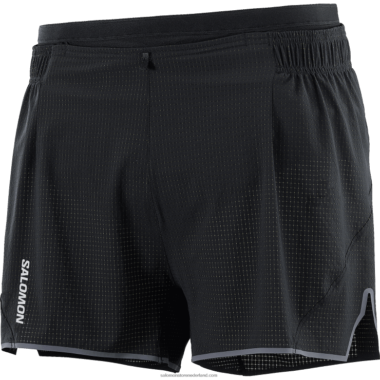 korte broek voor heren - sense aero 3 Salomon 22DD8288 diep zwart