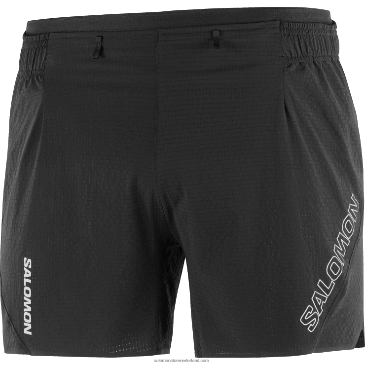 korte broek voor heren - sense aero 5 Salomon 22DD8289 diep zwart