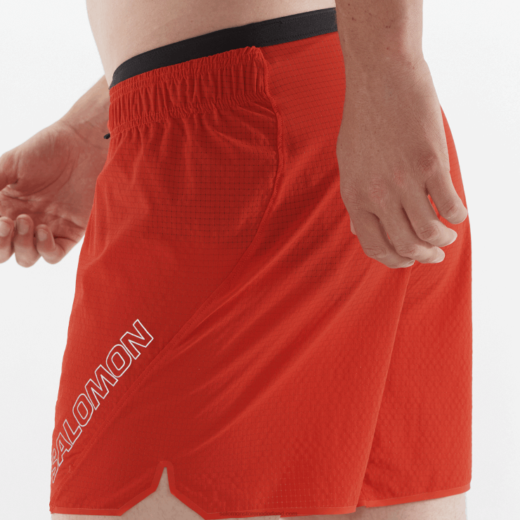 korte broek voor heren - sense aero 5 Salomon 22DD8291 vurig rood