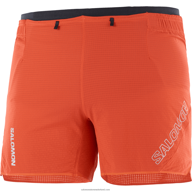 korte broek voor heren - sense aero 5 Salomon 22DD8291 vurig rood