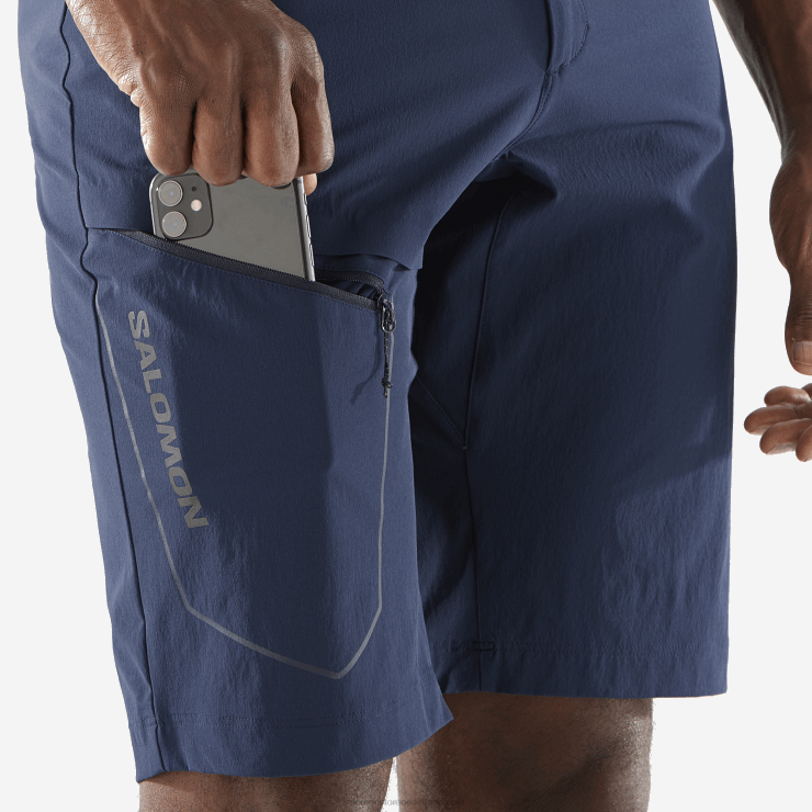 korte broek voor heren - wayfarer Salomon 22DD8297 marine iris