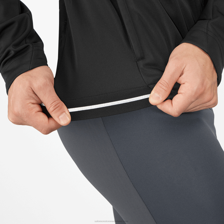 heren windjack - gore-tex infinium windstopper Salomon 22DD8733 diep zwart