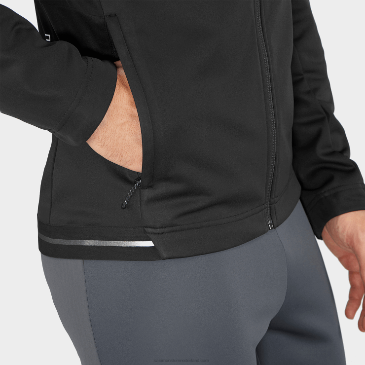 heren windjack - gore-tex infinium windstopper Salomon 22DD8733 diep zwart