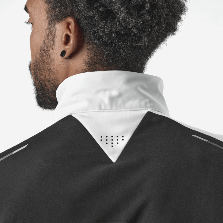 heren windjack - gore-tex infinium windstopper Salomon 22DD8734 wit/diep zwart