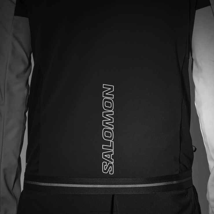 heren windjack - gore-tex infinium windstopper Salomon 22DD8734 wit/diep zwart