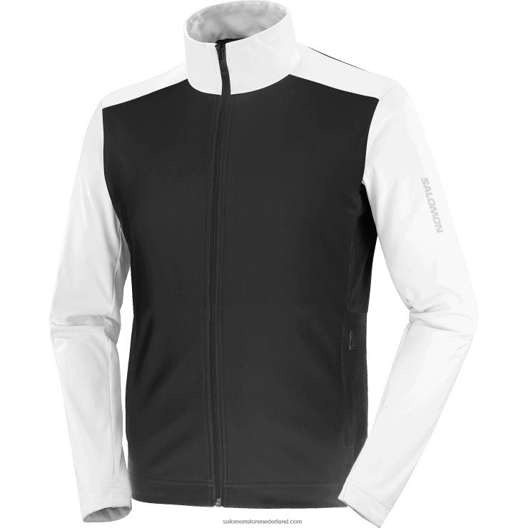 heren windjack - gore-tex infinium windstopper Salomon 22DD8734 wit/diep zwart