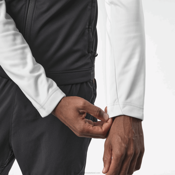 heren windjack - gore-tex infinium windstopper Salomon 22DD8734 wit/diep zwart