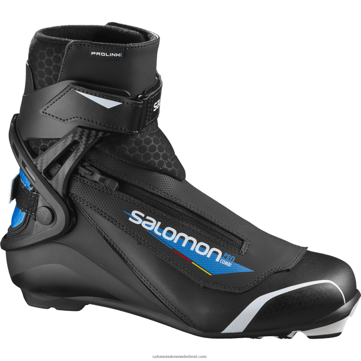 klassieke nordic skateschoenen voor heren - pro combi prolink Salomon 22DD8701 donker marineblauw/zwart/procesblauw