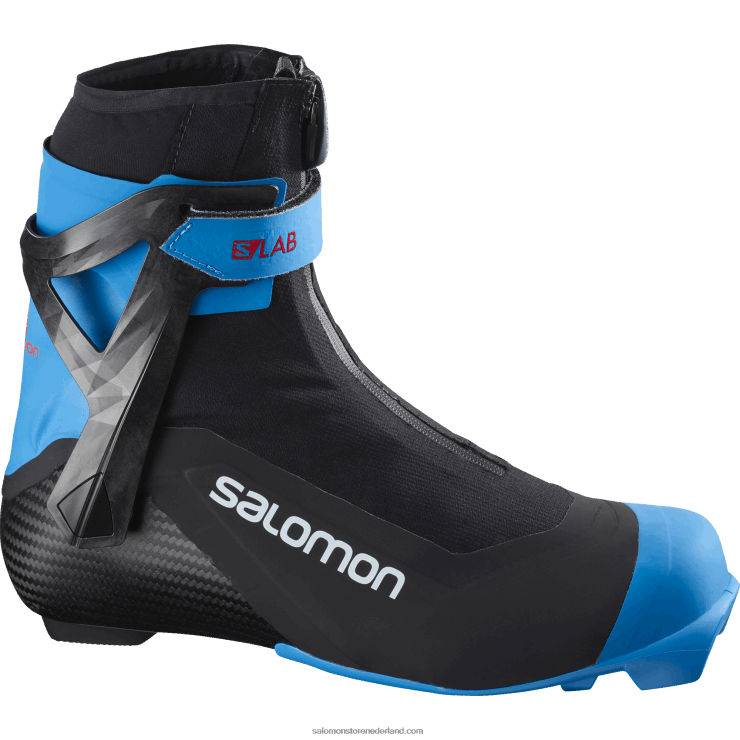 nordic skateschoenen voor heren - s/lab carbon skate el Salomon 22DD8697 zwart/procesblauw