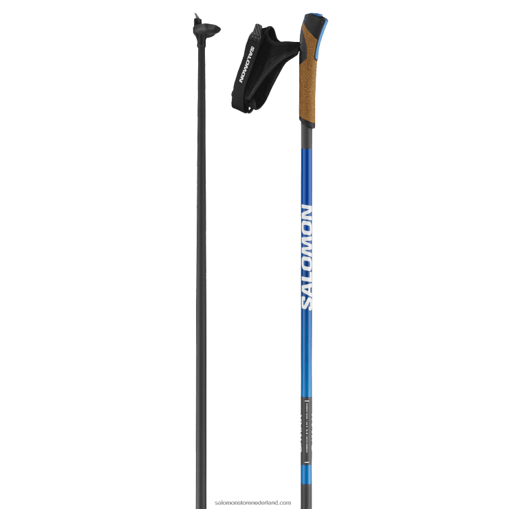 klassieke noordse skistokken voor heren - s/max carbon click Salomon 22DD8725 ras blauw