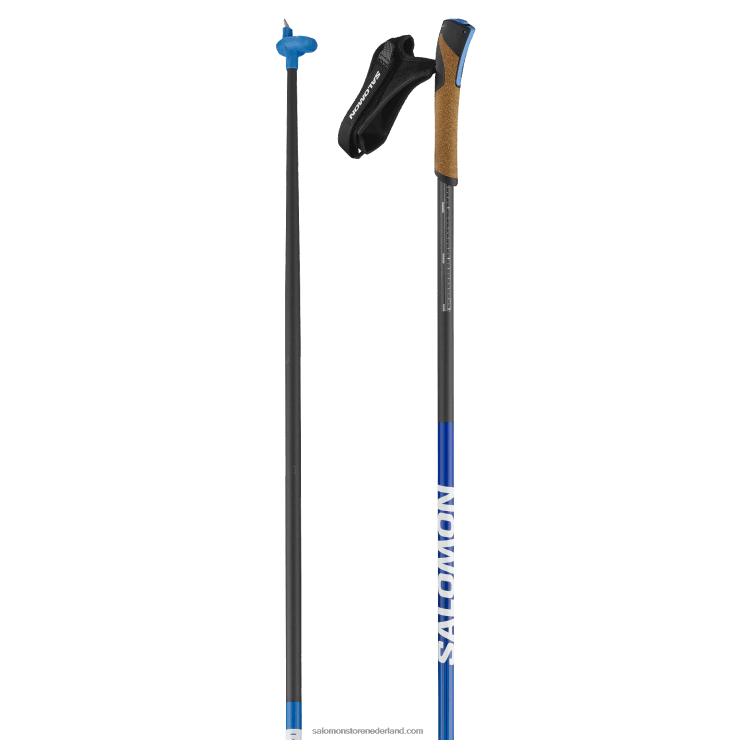 klassieke nordic stokken voor heren - s/lab carbon click kit Salomon 22DD8728 ras blauw